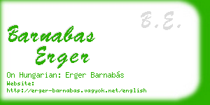 barnabas erger business card